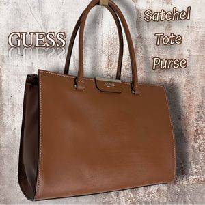 Guess Brown Satchel Bag